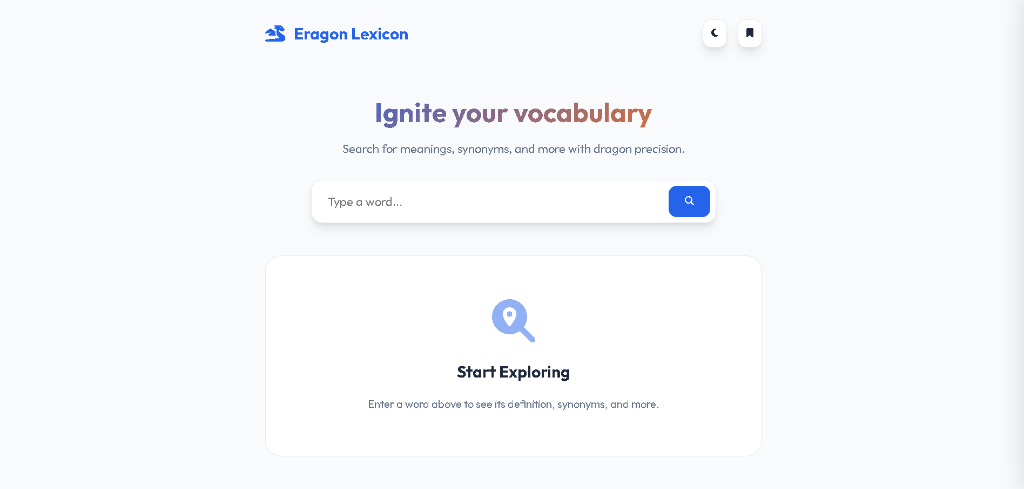 Eragon Lexicon dictionary interface
